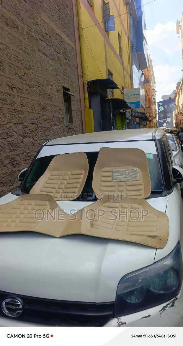 3-Piece Leather Floor Mat2front Mats Conjoined Rear Mat - main view