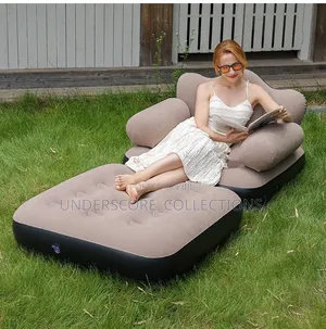 5 in 1 Inflatable Couch Lazy Sofa Bed With L-Shaped Armrest