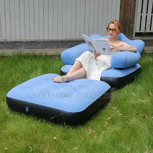 5 in 1 Inflatable Couch Lazy Sofa Bed With L-Shaped Armrest