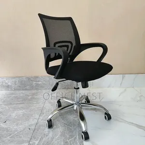 Ergonomic Mesh Office Chair With Adjustable Height Wheels.