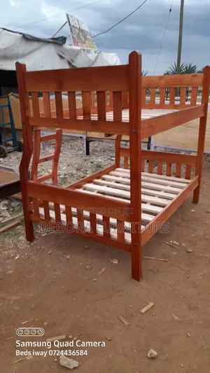 Handcrafted Rosewood Twin-Over-Full Bunk Bed Frame 3.5'x6' Over 4'x6')