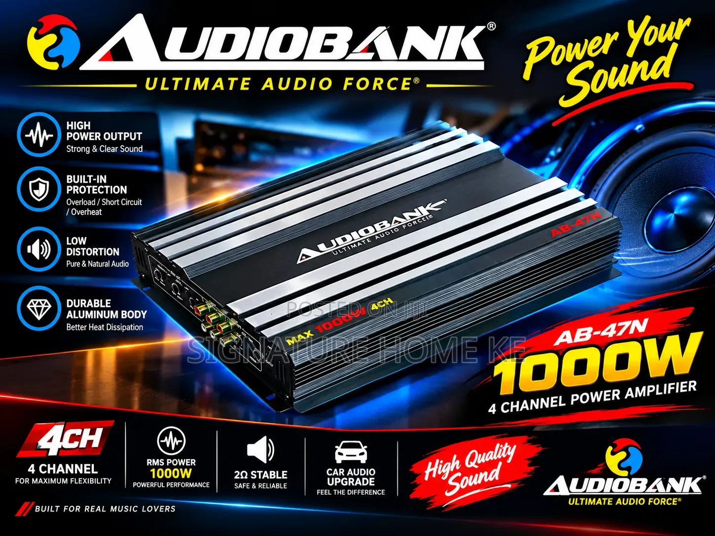 Audiobank 4 Channel Amplifier