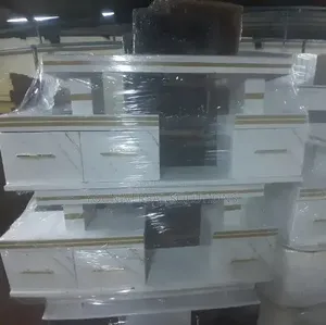 Executive TV Stand With Marble Coating With Light