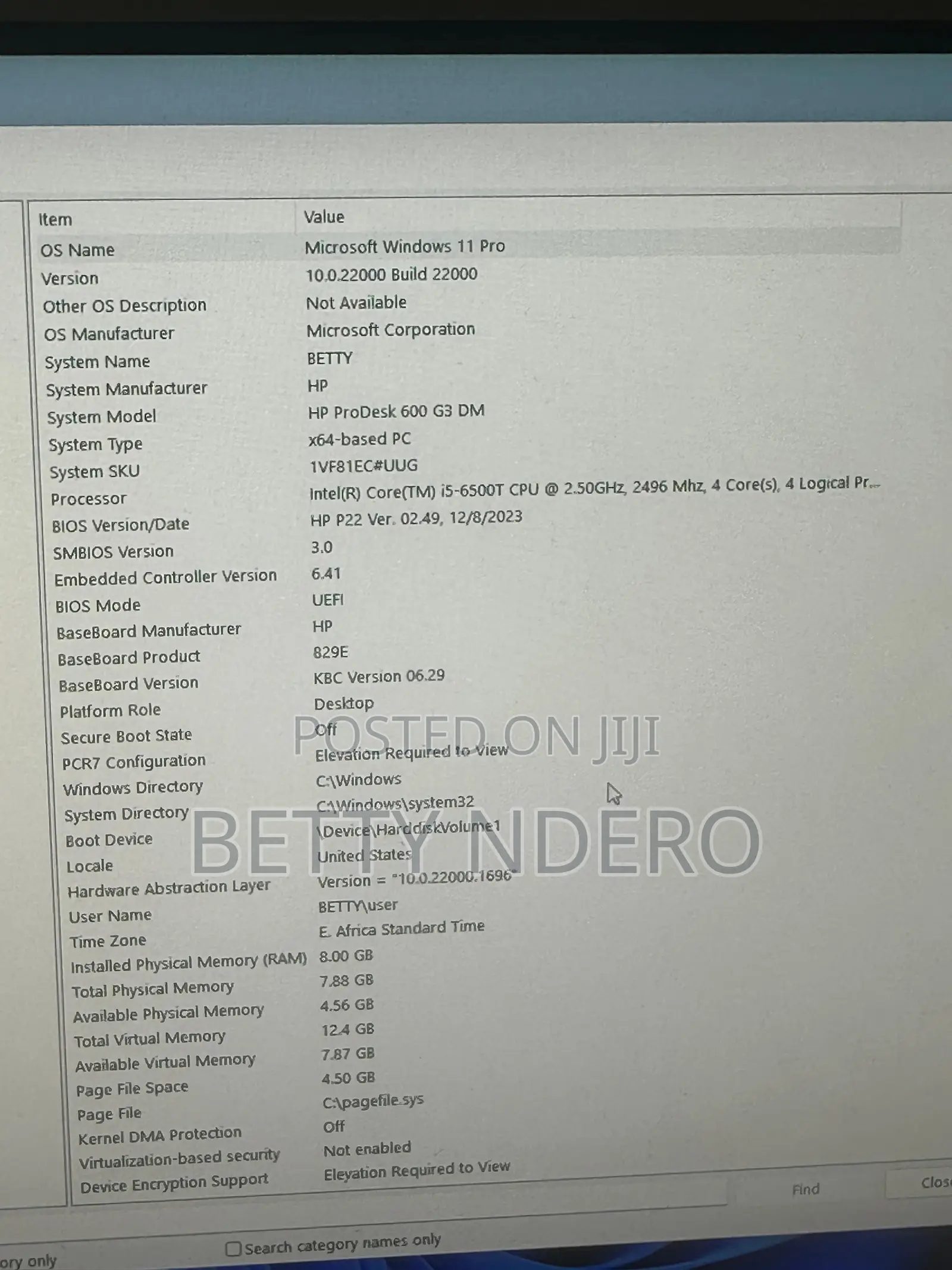 Desktop Computer HP ProDesk 400 G4 8GB Intel Core i5 SSD 256GB