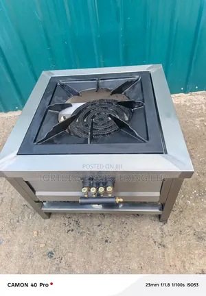 Stainless Steel Commercial 4 Ring Gas Burner, Heavy Duty Cooking Jiko