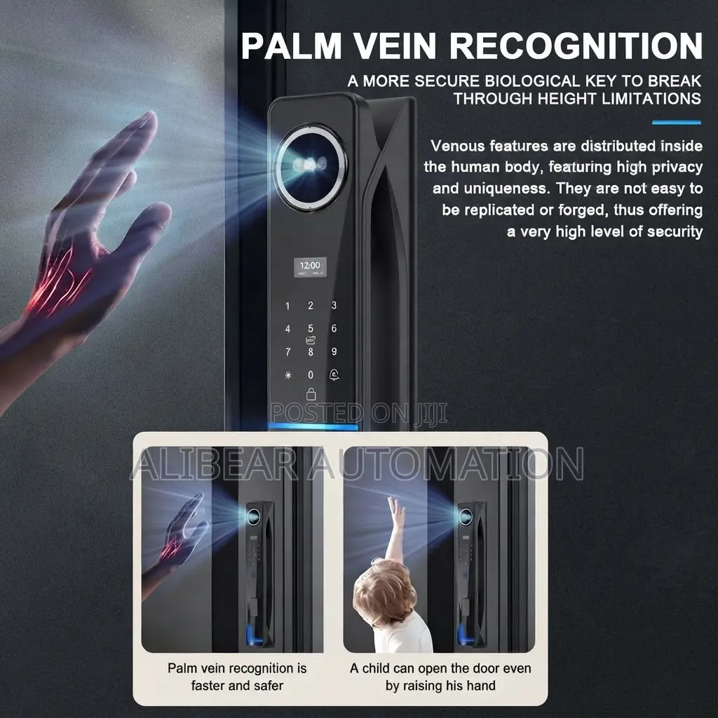 Wifi Smart Door Lock App/Face/Biometric/Fingerprint/Pasword/Bell/Alarm