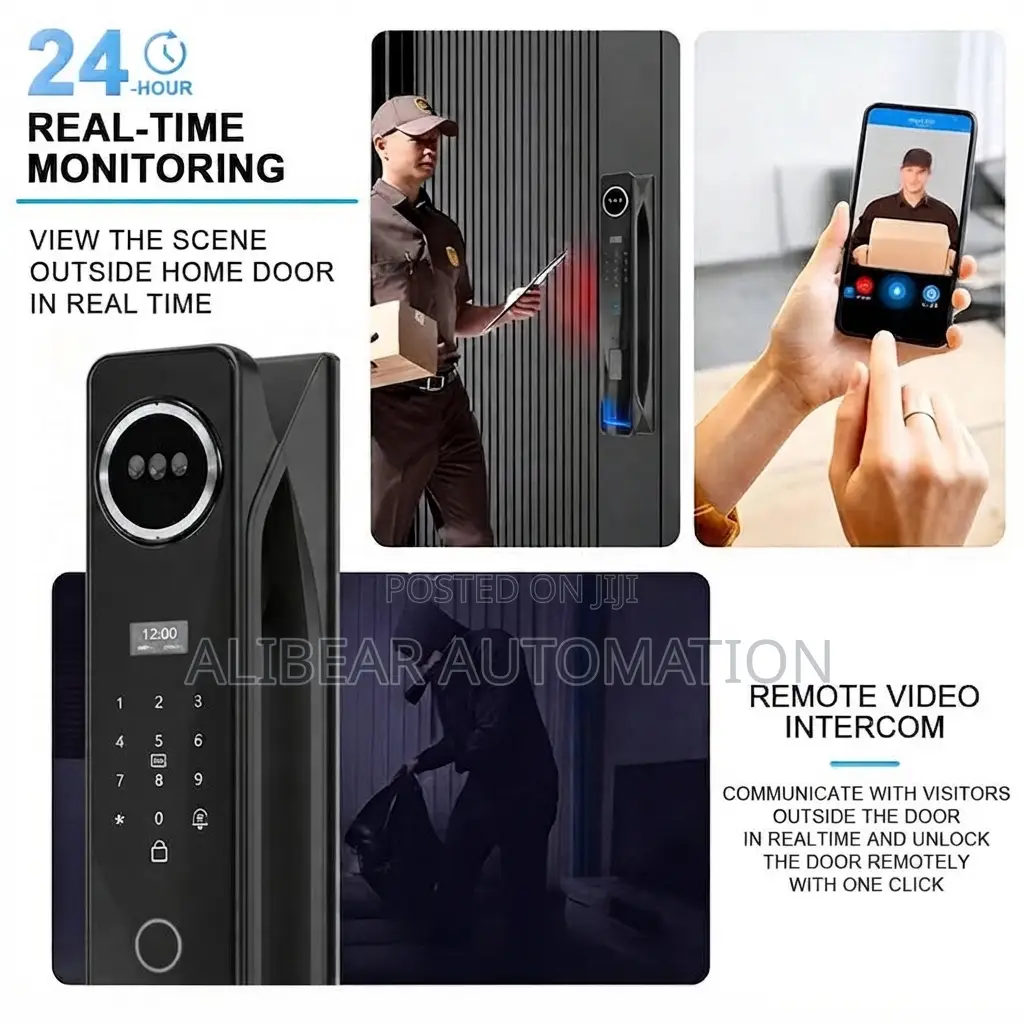 Wifi Smart Door Lock App/Face/Biometric/Fingerprint/Pasword/Bell/Alarm