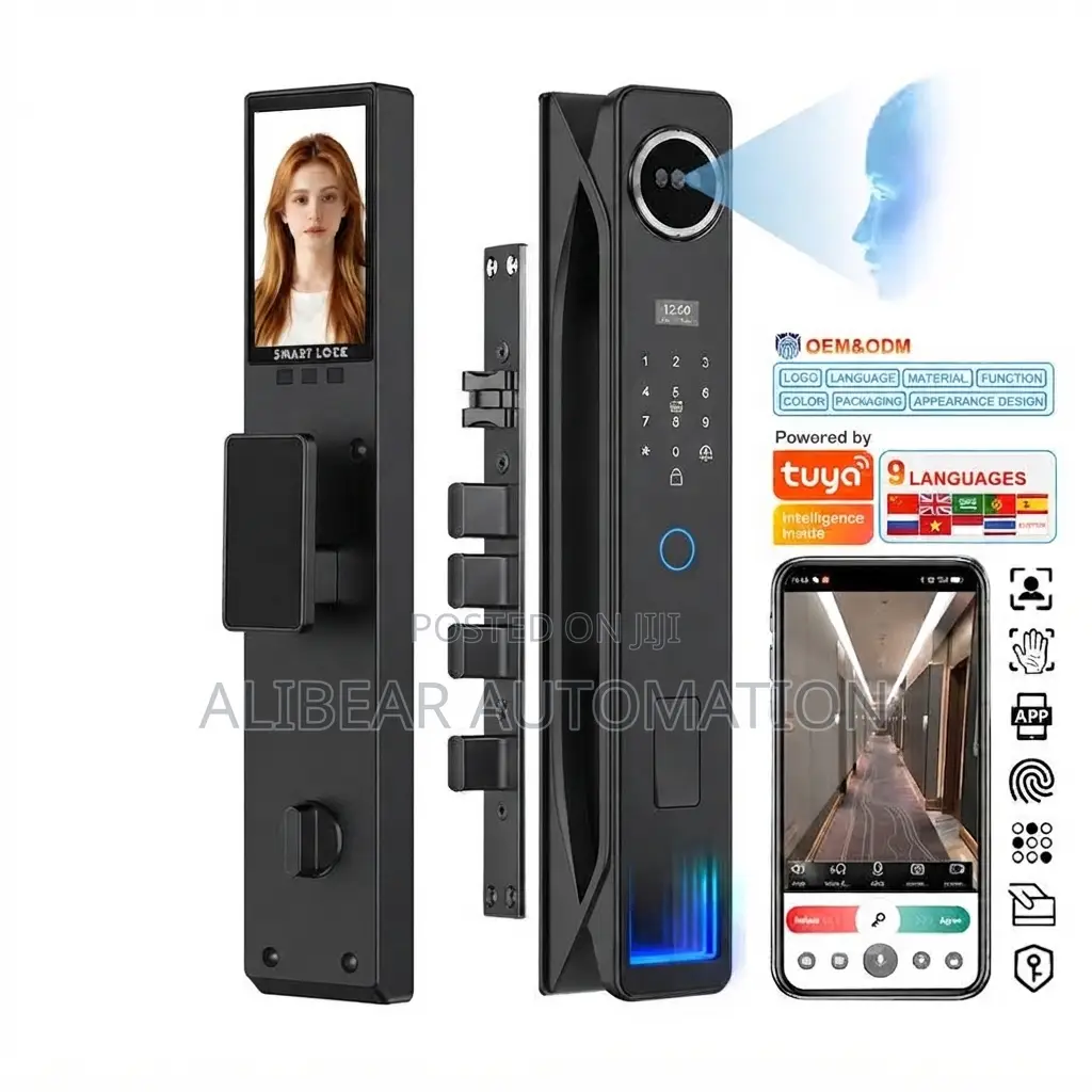 Wifi Smart Door Lock App/Face/Biometric/Fingerprint/Pasword/Bell/Alarm