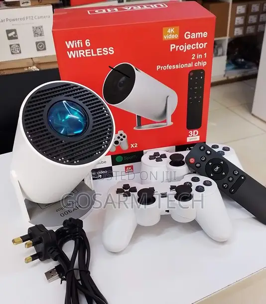 HY300 Pro 2-in-1 Smart Gaming Projector With Game Console,Bluetooth