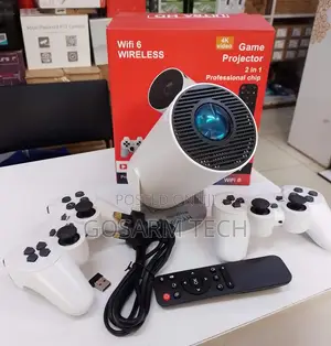 HY300 Pro Gaming Projector With Dual Controllers, Android Smart System