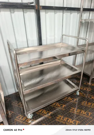 Stainless Steel Meal Delivery Cart, Ward Service Food Trolley