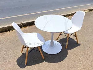 Modern 2-Seater Dining Table Set – Marble Top