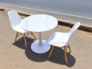 Modern 2-Seater Dining Table Set – Marble Top