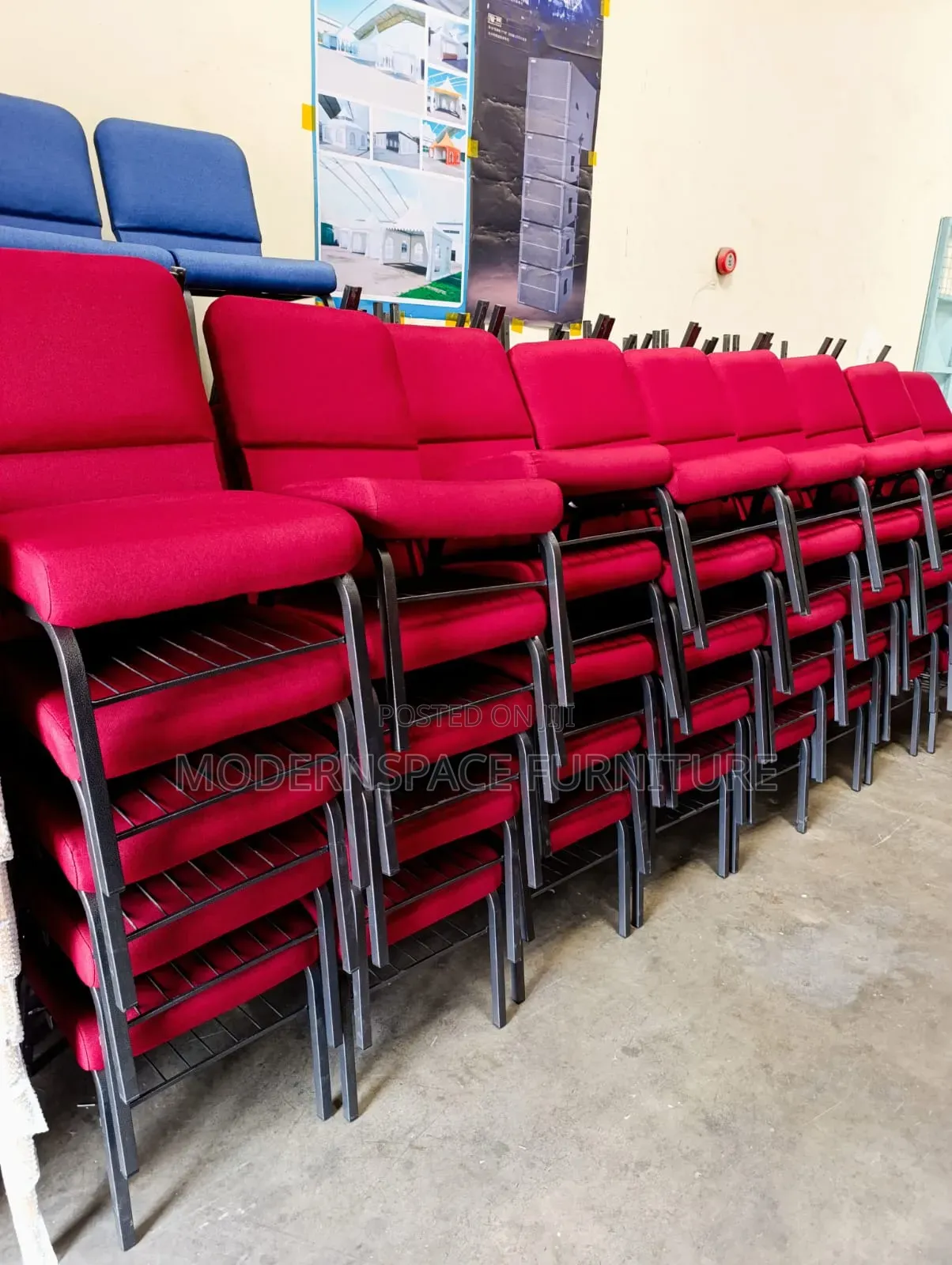 Red Stackable Conference Chairs