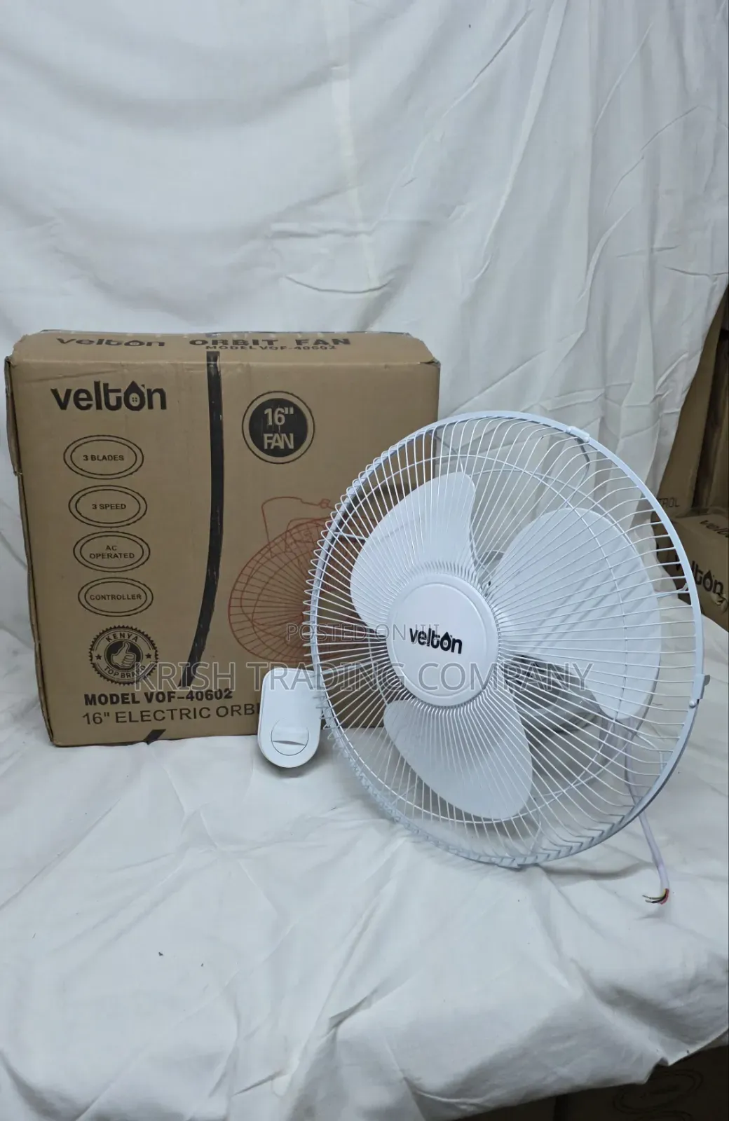 Vof-40602 White Velton Orbit Fan