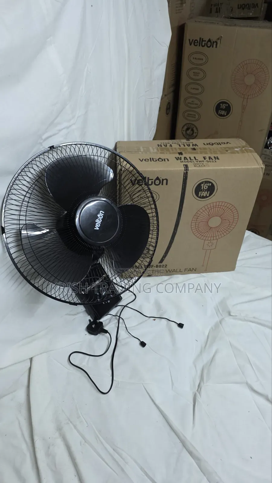 VWF-B022 Black Velton Wall Fan