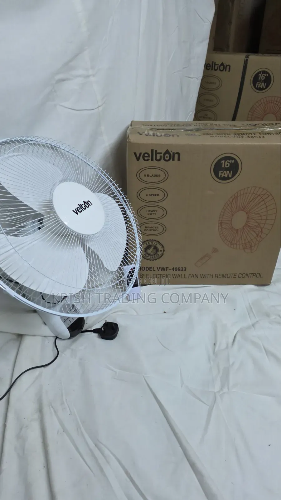 VWF-40633 Velton Wall Fan + Remote