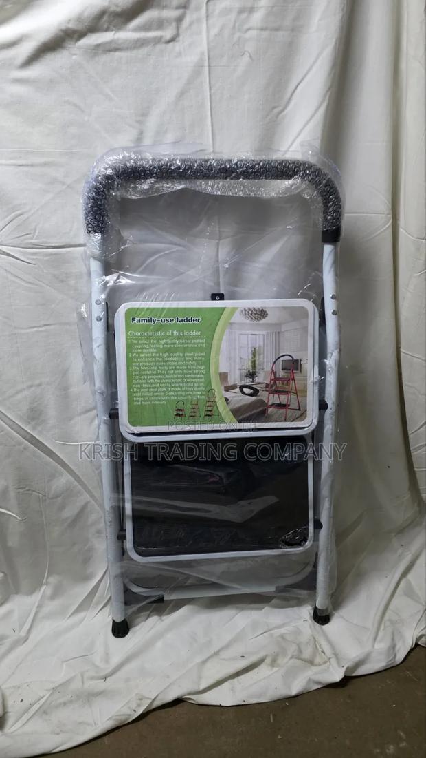 23810w White 2-Step Ladder - main view