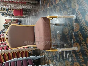 Brown Banquet Chair With Gold Frame for Wedding Event Seating