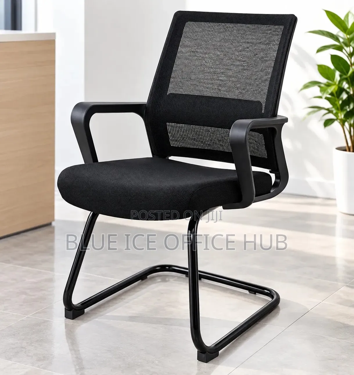 Black Mesh Office Visitor Chair