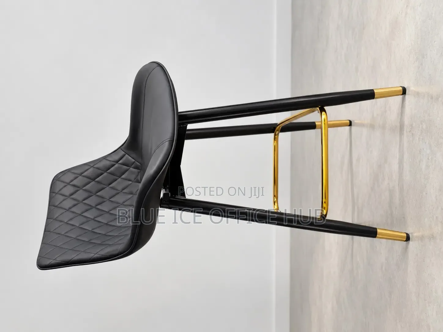 Black Gold Bar Stool | Modern High Counter Chair