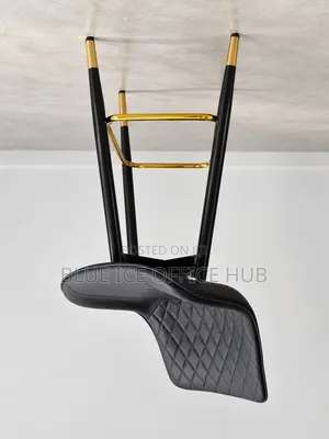 Black Gold Bar Stool | Modern High Counter Chair
