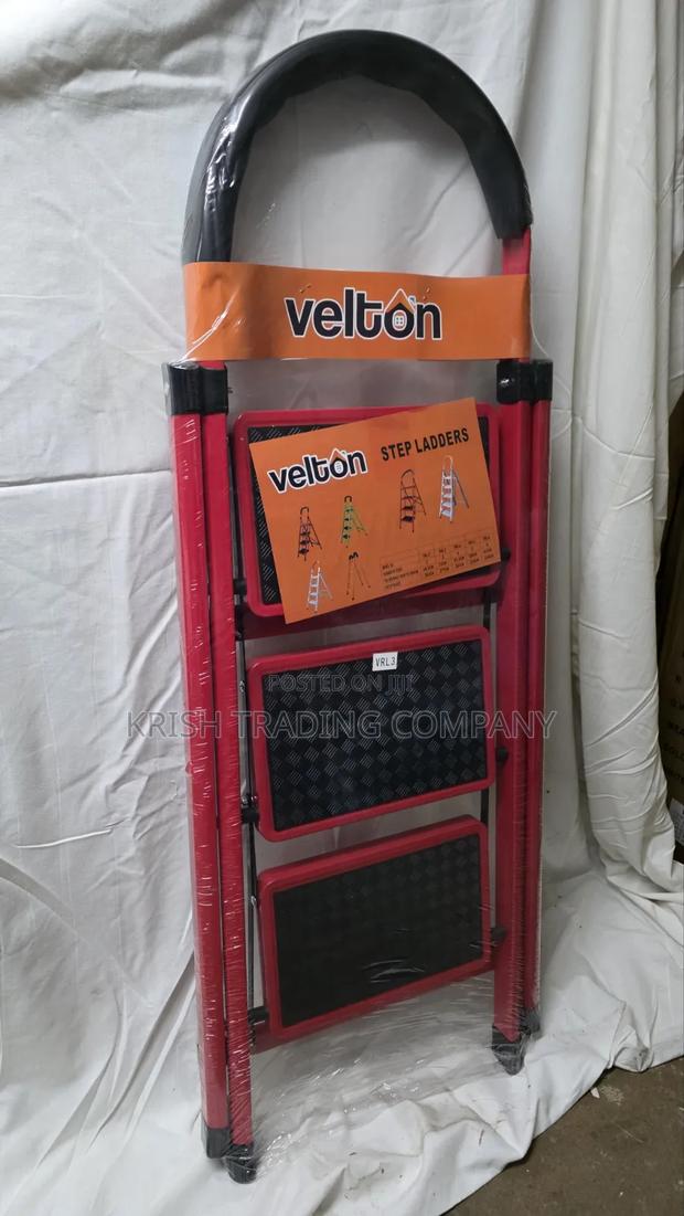 Vrl3 Red 3-Step Ladder - thumbnail 2