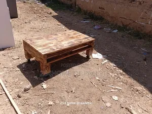 Wooden Rectangular Wheeled Coffe Table .