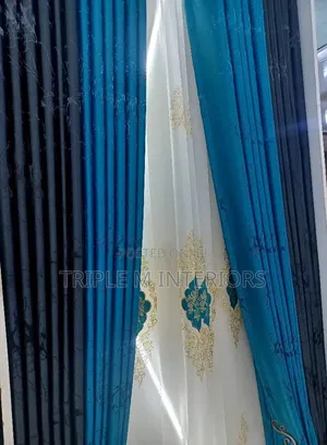 Blue/Light Blue Curtains – Luxury Modern Interior Style