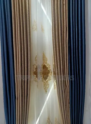 Blue/Light Blue Curtains – Luxury Modern Interior Style
