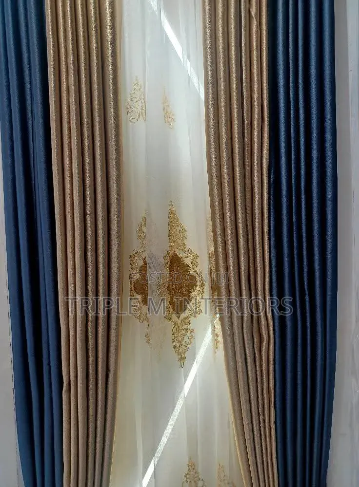 Blue/Light Blue Curtains – Luxury Modern Interior Style