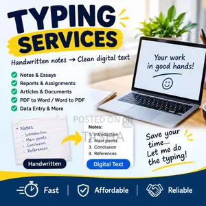 Typing Service - Handwritten Notes to Word/PDF