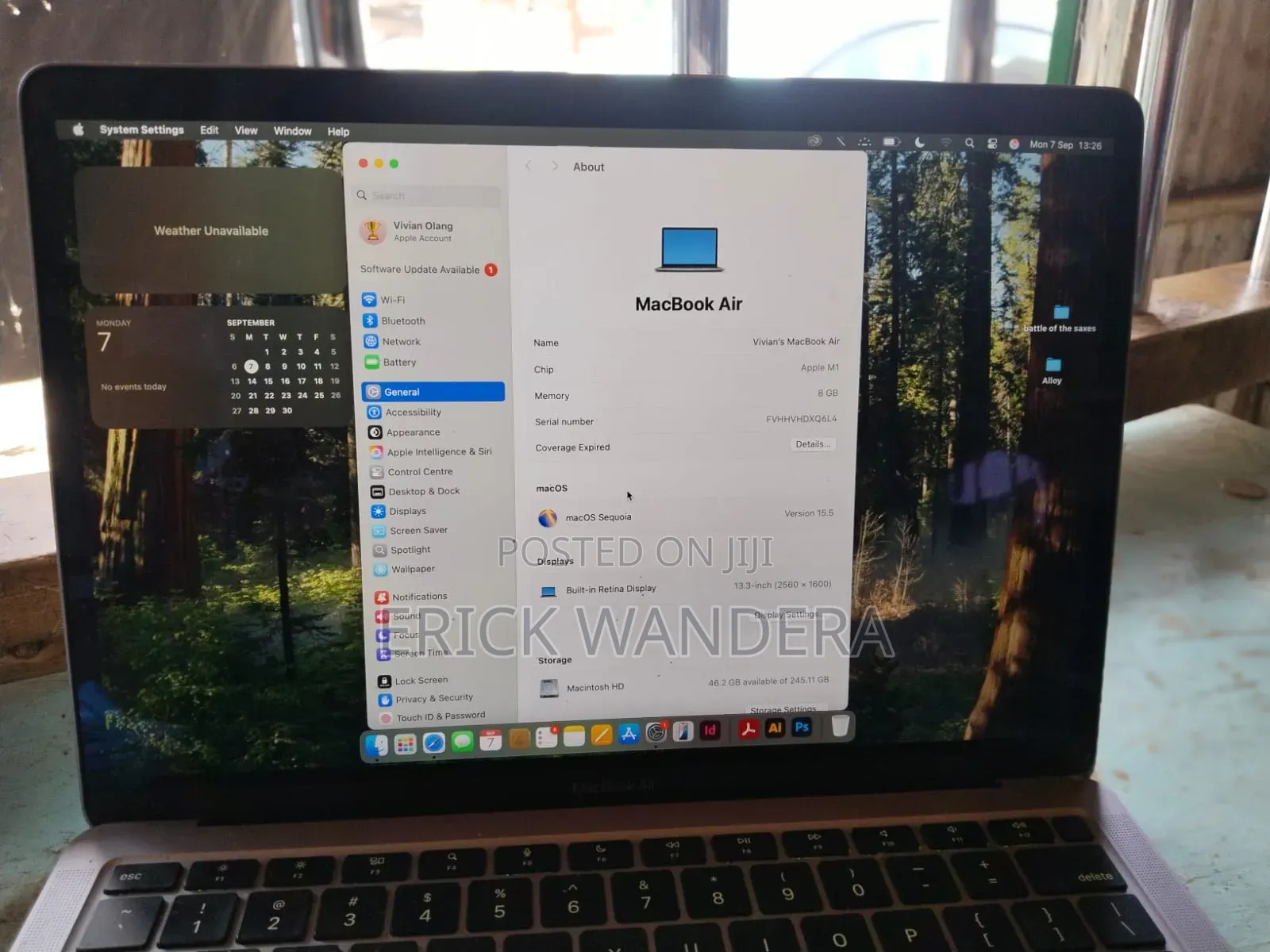 Laptop Apple MacBook 2020 8GB Apple M2 SSD 256GB