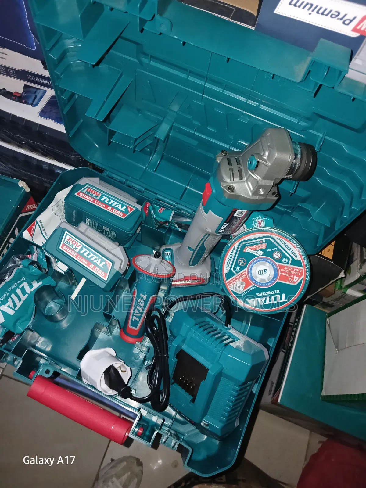 TOTAL 20V Cordless Angle Grinder Kit Model TAGLI271532