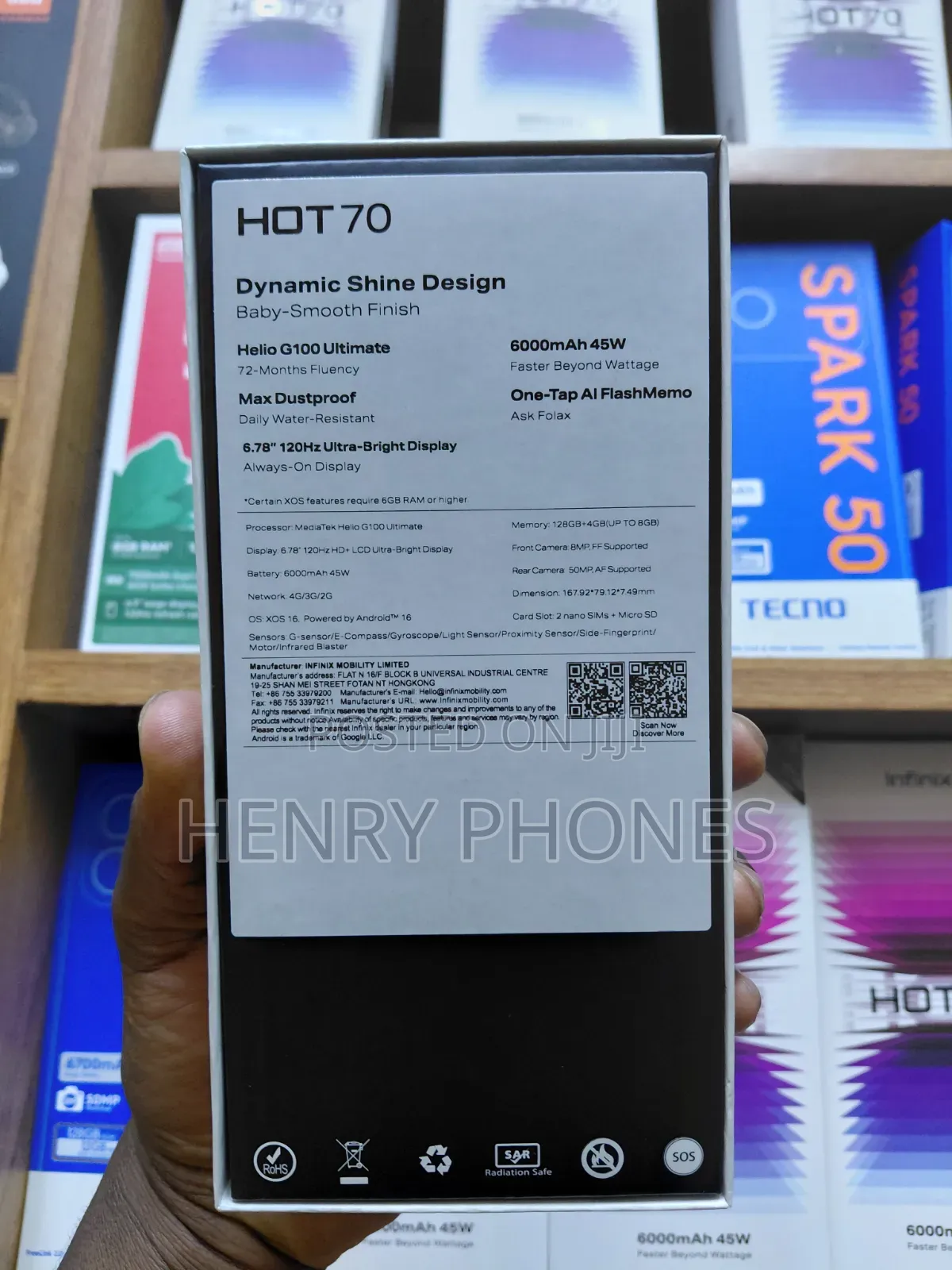 New Infinix Hot 70 128 GB Graphite