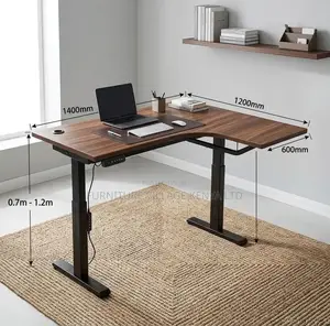 Standing Desk; 1.4 M Corner Modern Dual Motor Standing Desk