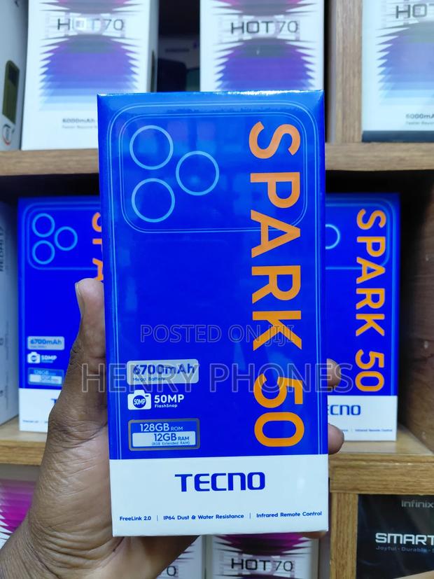 New Tecno Spark 50 128 GB Silver - main view