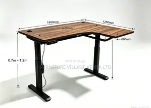 Standing Desk; 1.4 M Corner Modern Dual Motor Standing Desk