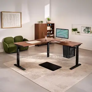 Standing Desk; 1.4 M Corner Modern Dual Motor Standing Desk