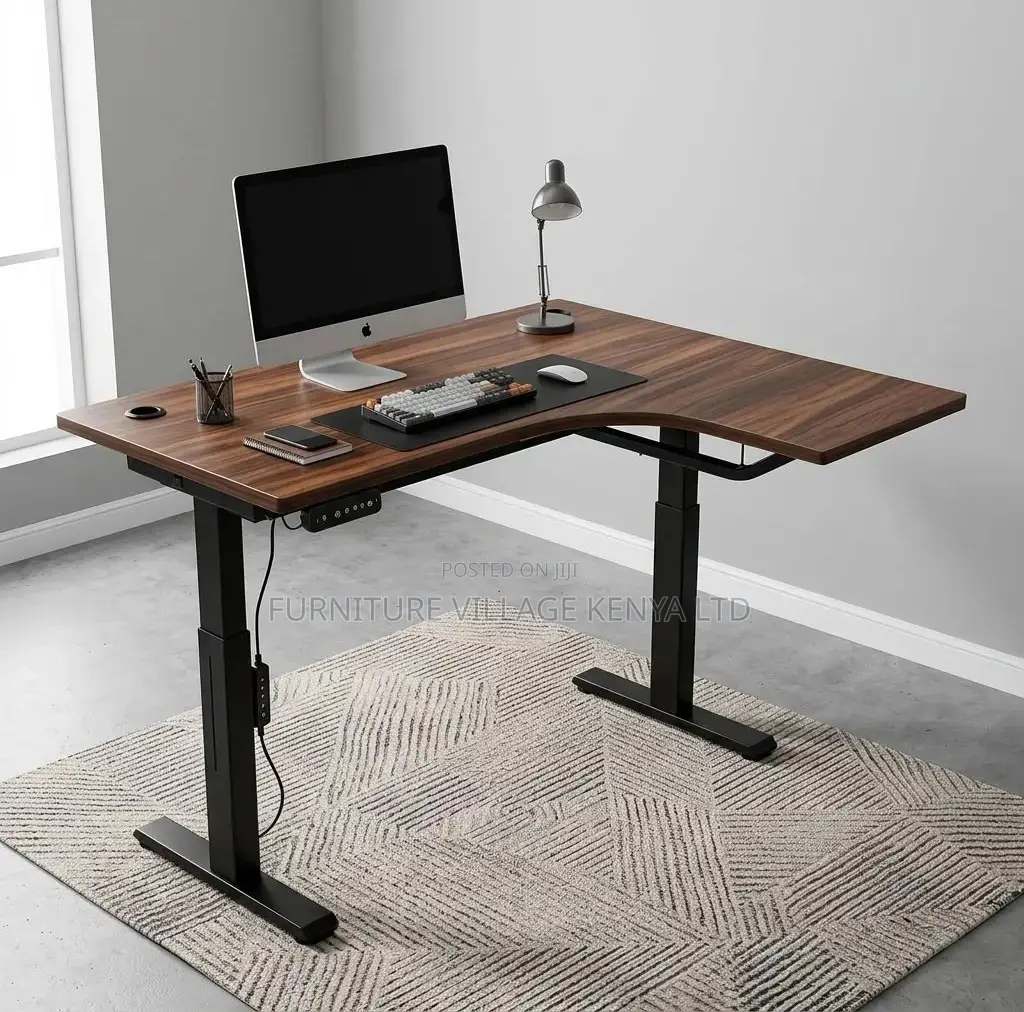 Standing Desk; 1.4 M Corner Modern Dual Motor Standing Desk