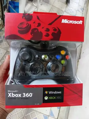 Black Wired Microsoft Xbox 360 Controller for Windows Xbox