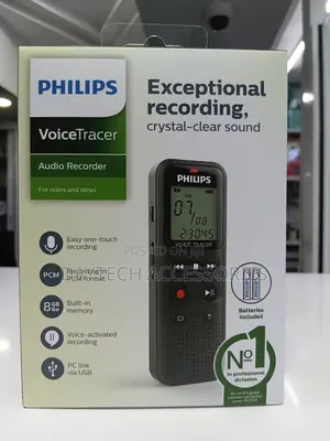 Philips DVT1160 8GB 1.29" LCD Black Voice Recorder