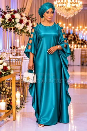 Quality Kaftan Dresses With a Head Ribbon. Hands Open Patches