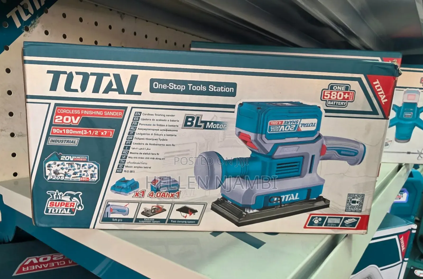 20V Total Cordless Finishing Sander 90×180mm