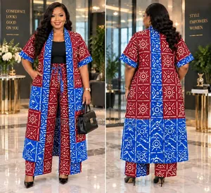 New Ankara 2pc Kimono + Matching Pant