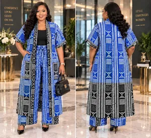 New Ankara 2pc Kimono + Matching Pant
