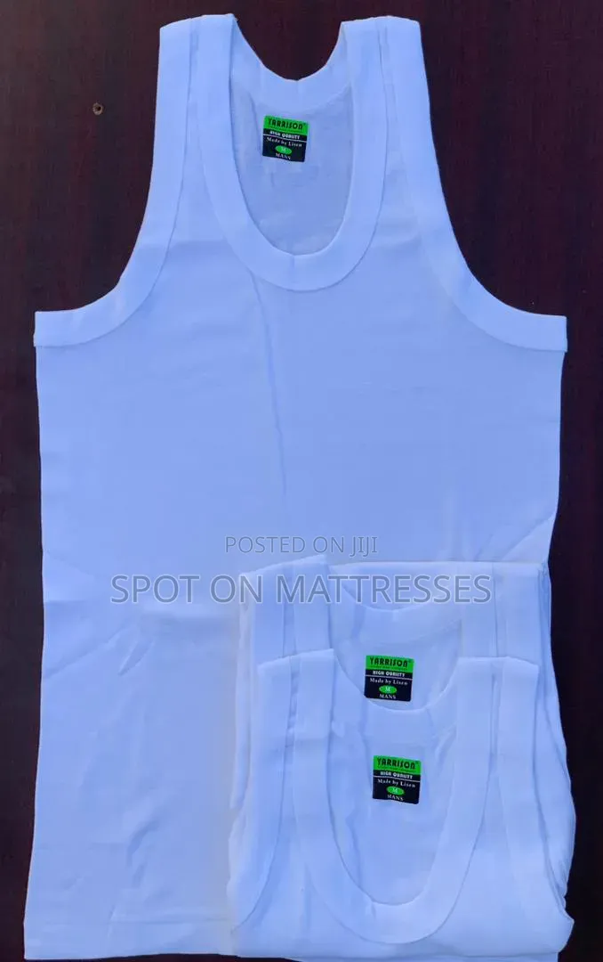 Vests 3PC High Quality Cotton. Sizes Medium - 3XL. White, Grey Black
