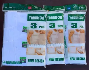 Vests 3PC High Quality Cotton. Sizes Medium - 3XL. White, Grey Black