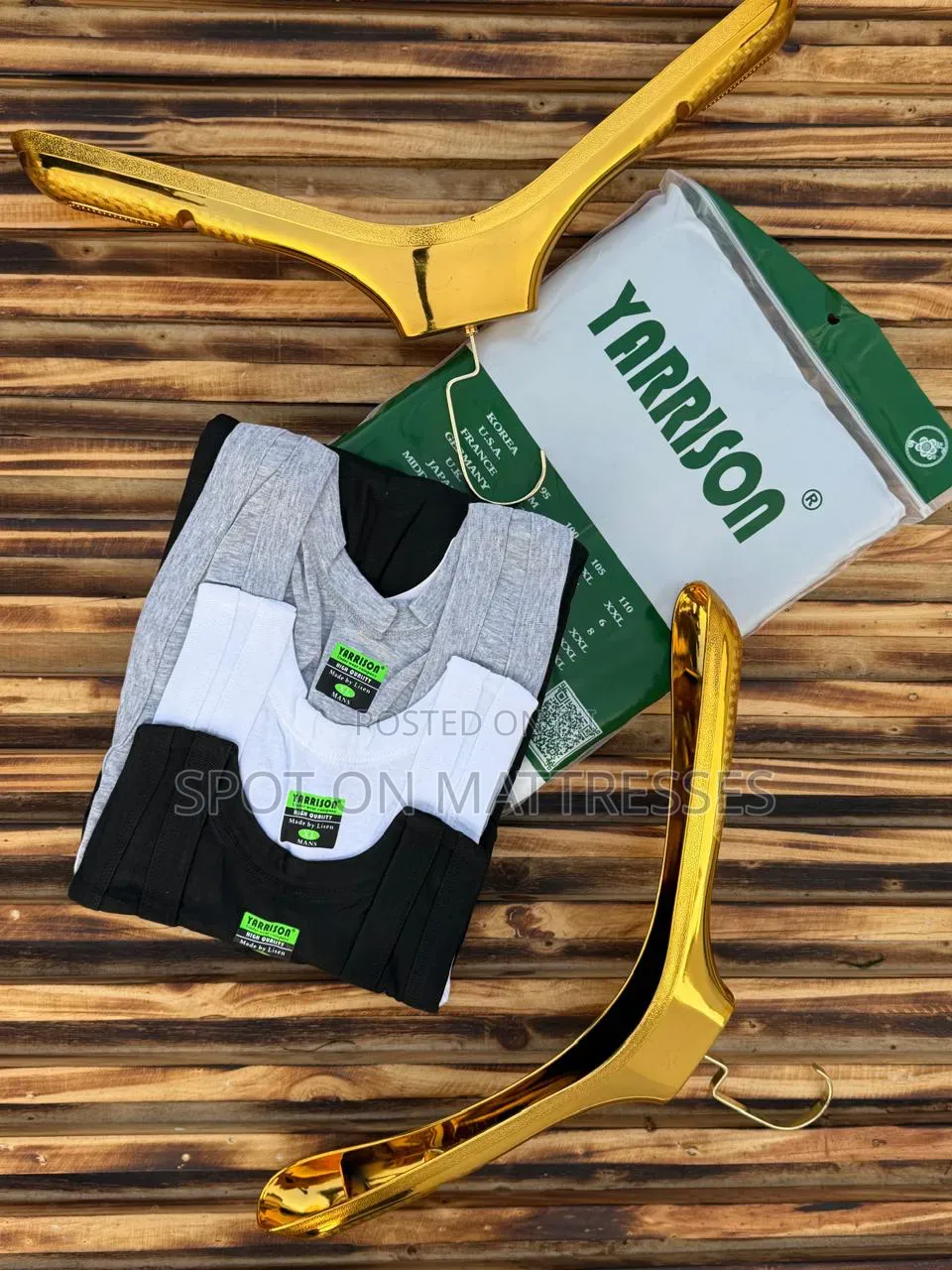 Vests 3PC High Quality Cotton. Sizes Medium - 3XL. White, Grey Black