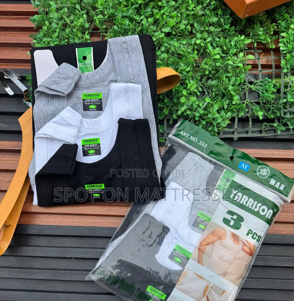 Vests 3PC High Quality Cotton. Sizes Medium - 3XL. White, Grey Black